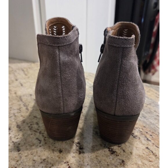 Lucky Brand LK-Bahrie Oiled Suede Titanium Bootie Women's Size 7W Gray - Picture 6 of 13